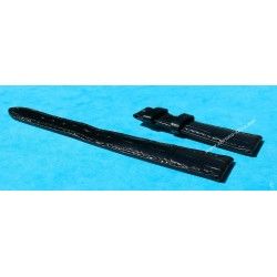 New Patek Philippe Black Leather Crocodile Watch Band Strap 24/18mm Wid