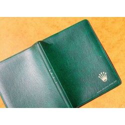 Rare & Vintage ROLEX Green Grain Leather Large Billfold Wallet AUTHENTIC ref 100.00.41