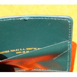 ROLEX Genuine Factory  Dark Green tons Leather Card Calendar Instruction Holder watch goodie