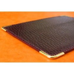 PORTE CARTES DOCUMENTS ROLEX MARRON BORDEAUX EN CUIR ref 101 70 55