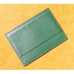 ROLEX PORTE CARTES ETUI DOCUMENTS MONTRES EN CUIR VERT CARTE DE GARANTIE PAPIER & CB ref 30.01.05