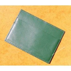 ROLEX PORTE CARTES ETUI DOCUMENTS MONTRES EN CUIR VERT CARTE DE GARANTIE PAPIER & CB ref 30.01.05