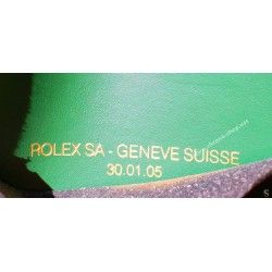 ROLEX PORTE CARTES ETUI DOCUMENTS MONTRES EN CUIR VERT CARTE DE GARANTIE PAPIER & CB ref 30.01.05