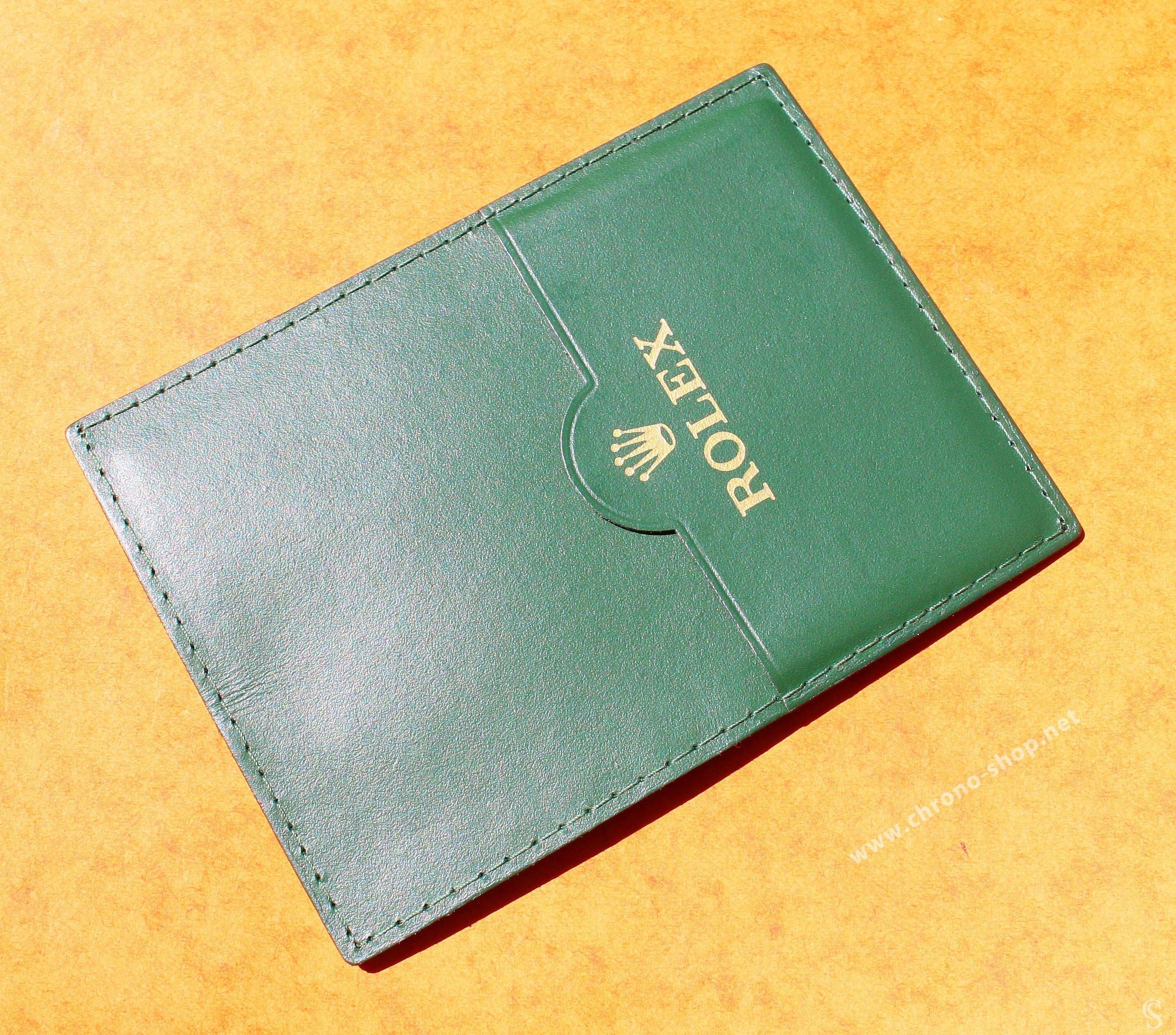 Original Vintage Rolex Booklet Manual Papers Holder Green Leather