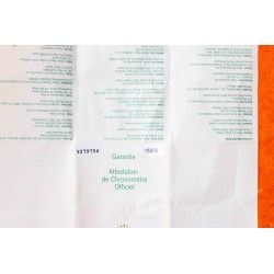 RARE 1994 GENUINE VINTAGE PUNCHED PAPER CERTIFICAT ATTESTATION DE CHRONOMETRE ROLEX OYSTER WATCHES