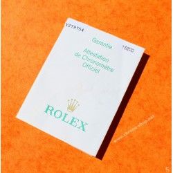 RARE 1994 GENUINE VINTAGE PUNCHED PAPER CERTIFICAT ATTESTATION DE CHRONOMETRE ROLEX OYSTER WATCHES