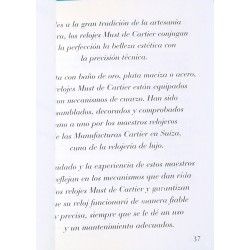 Cartier Must de Cartier Livrets, Manuels, Mode D'emploi, Garanties Montres Must 21, Santos, Pasha, Panthere