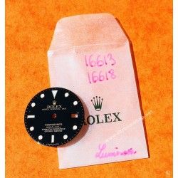 Rolex preowned Original Mens 18K/SS Submariner date glossy black Luminova Dial 16618, 16613, 16808, 16083 tutone & Gold