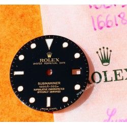 Rolex preowned Original Mens 18K/SS Submariner date glossy black Luminova Dial 16618, 16613, 16808, 16083 tutone & Gold