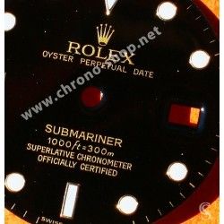 Rolex preowned Original Mens 18K/SS Submariner date glossy black Luminova Dial 16618, 16613, 16808, 16083 tutone & Gold