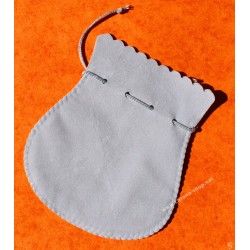 Etui pochette écrin Luxe Suédine Montres Velours gris clair