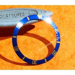 ROLEX RARE INSERT GRADUE LUNETTE BLEU MONTRE SUBMARINER DATE 16613, 16618, 16803, 16808 PERLE TRITIUM