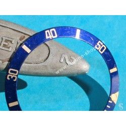 ROLEX RARE INSERT GRADUE LUNETTE BLEU MONTRE SUBMARINER DATE 16613, 16618, 16803, 16808 PERLE TRITIUM