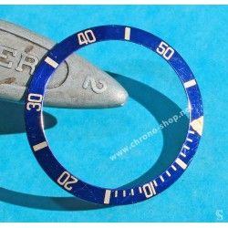 ROLEX RARE INSERT GRADUE LUNETTE BLEU MONTRE SUBMARINER DATE 16613, 16618, 16803, 16808 PERLE TRITIUM