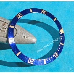 ROLEX RARE INSERT GRADUE LUNETTE BLEU MONTRE SUBMARINER DATE 16613, 16618, 16803, 16808 PERLE TRITIUM