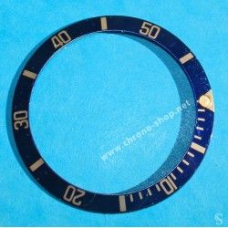 ROLEX RARE INSERT GRADUE LUNETTE BLEU MONTRE SUBMARINER DATE 16613, 16618, 16803, 16808 PERLE TRITIUM