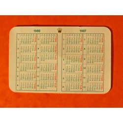 CALENDRIER ROLEX 1986-1987