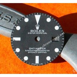 Vintage Rolex 16750 cadran noir mate tritium patiné GMT MASTER cal auto 3075 
