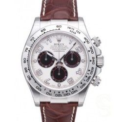 ROLEX ORIGINAL BRACELET MONTRES DAYTONA 16519, 116520, 116509, 116519CUIR DE CROCODILE COULEUR CHOCOLAT 20mm