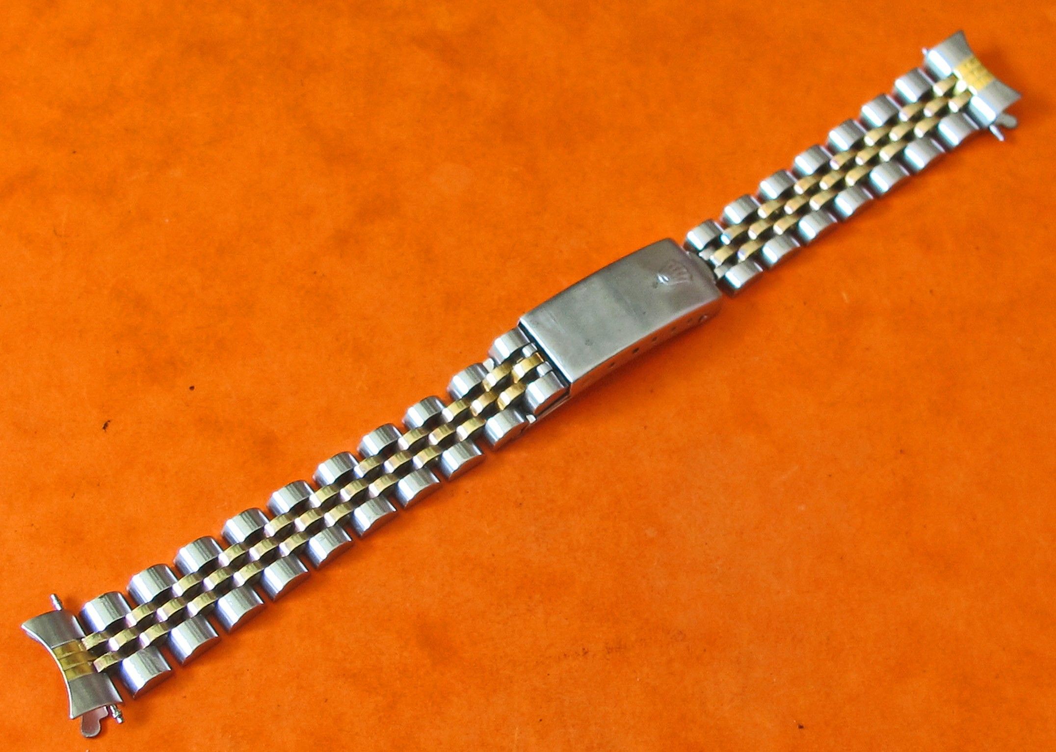 Genuine 13mm 14k Gold Two Tone Jubilee Watch Band Ladies Rolex 