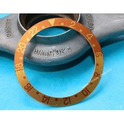 ROLEX VINTAGE TUTONE SILVERED ROOTBEER GMT MASTER WATCH BEZEL 24H INSERT FADED FAT FONT 1675, 1675-3, 1675-8, 16753, 16758