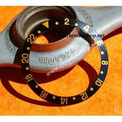 ROLEX RARE INSERT GRADUE 24H JAUNE & NOIR DE LUNETTE MONTRE ROLEX GMT MASTER II 16713, 16718 SERIFS FAT FONT