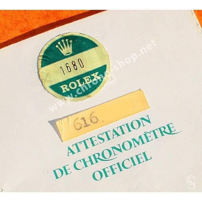ROLEX 1977 VINTAGE PAPER REGISTERED CERTIFICATE OYSTER PERPETUAL SUBMARINER 1680, 5512, GMT 1675, DATEJUST 1601, 1603