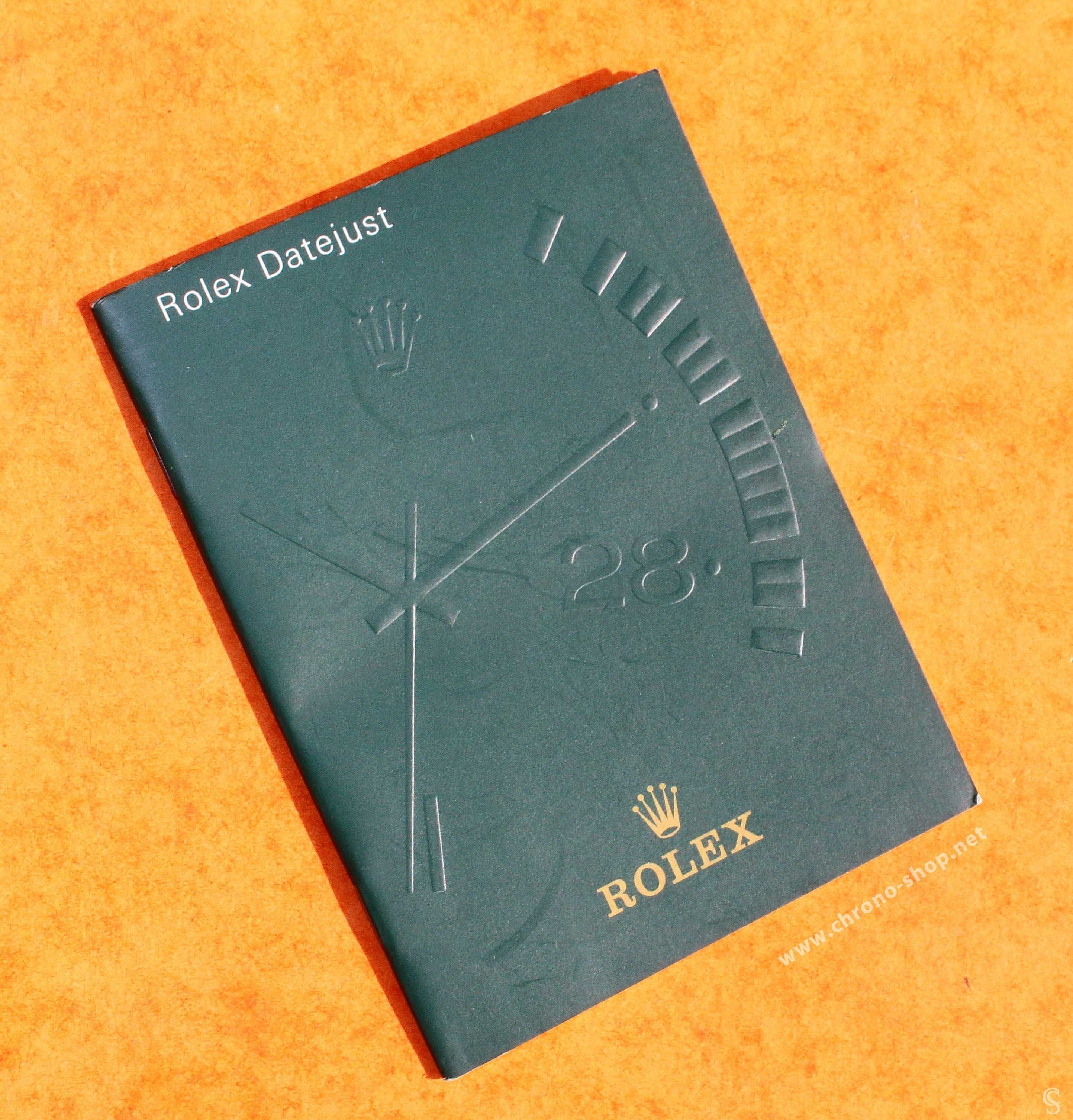 Rolex Authentic Instructions Manual 