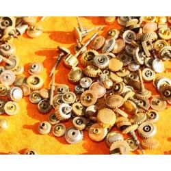 LOT DE 60 x COURONNES REMONTOIRS ACIER MONTRES VINTAGES AVIATEURS, DAMES, DATE, MEDIUM, ACIER, PLAQUE OR