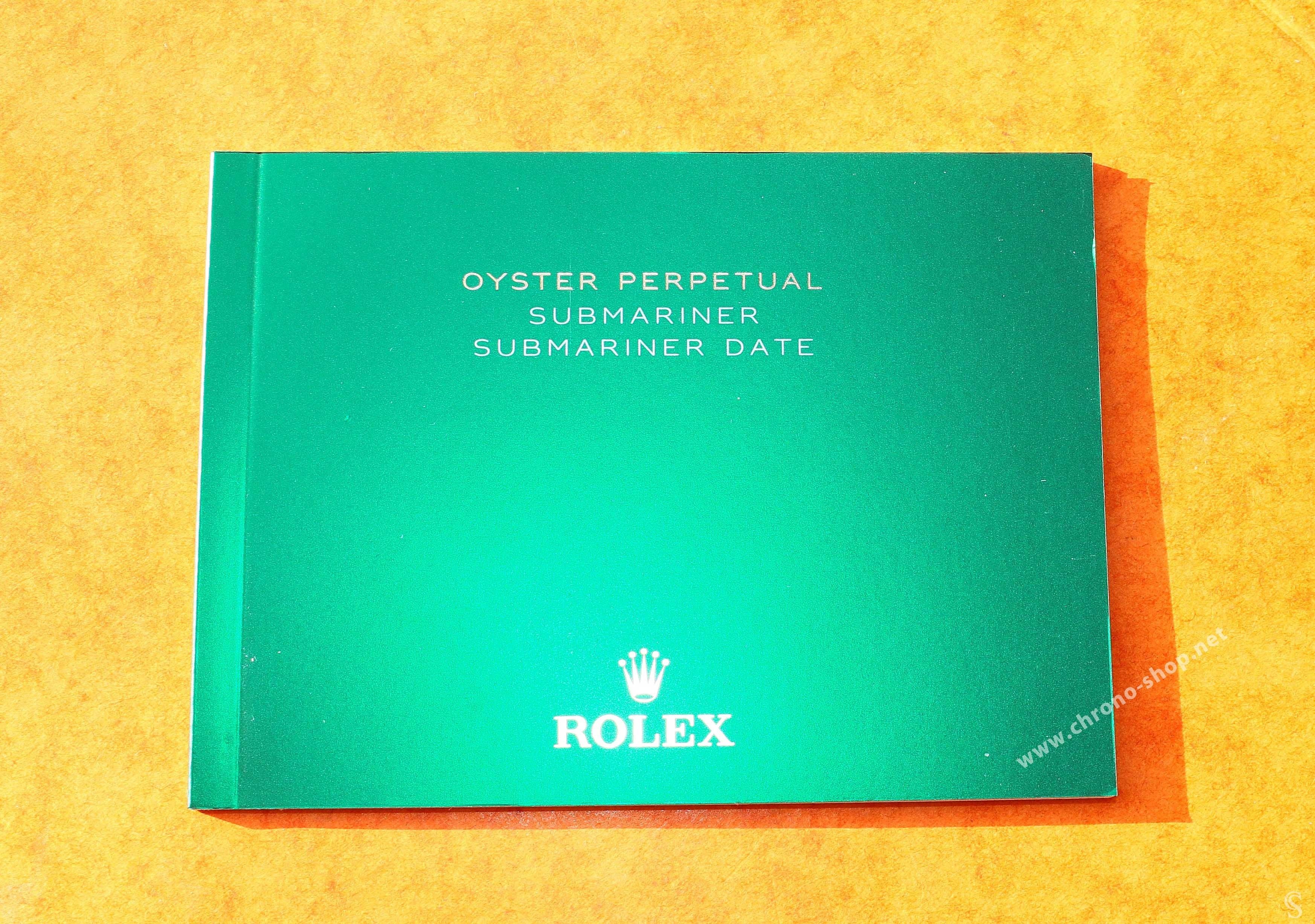 rolex submariner booklet