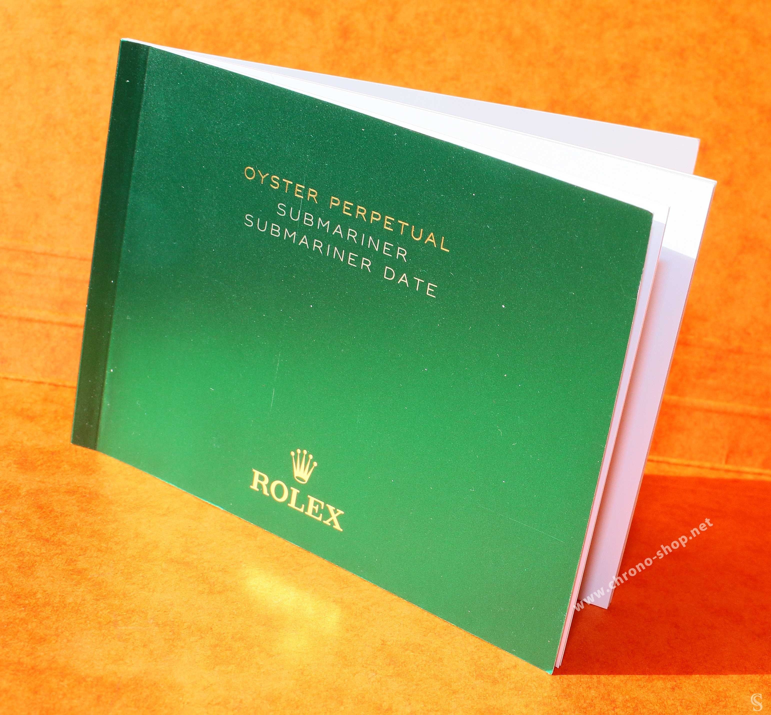 Rolex Genuine Mint Instruction Booklet Manual Submariner 114060 ...