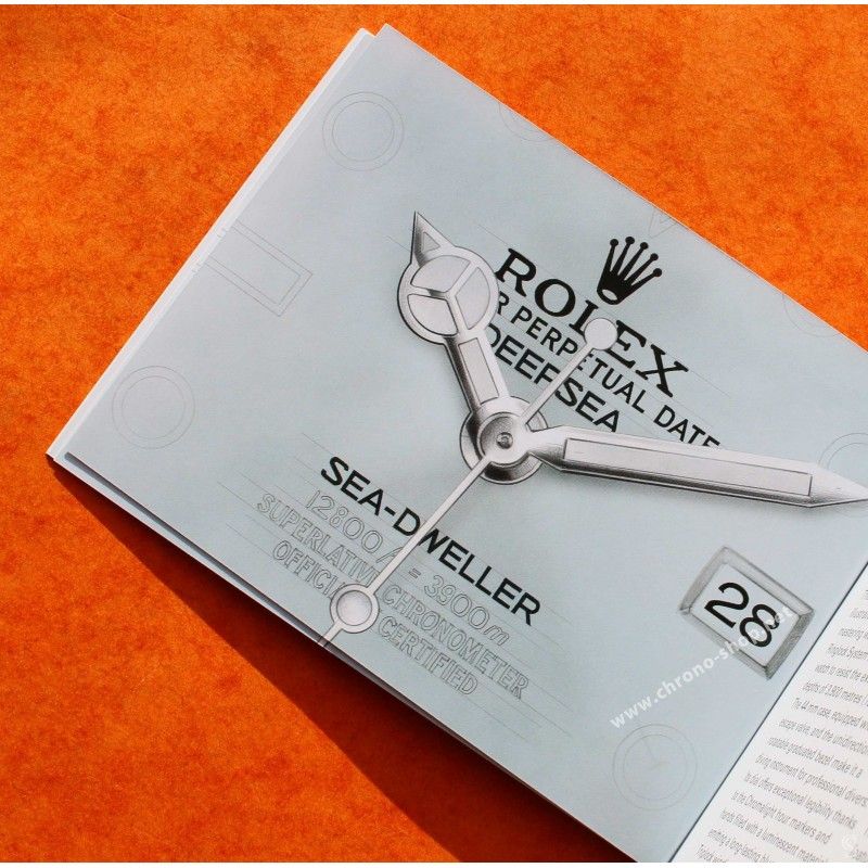 ROLEX SEA-DWELLER 4000 & DEEPSEA Manual Booklet 2014 French version REF 665.71 4.2014