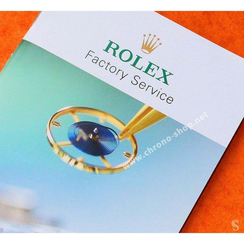 Rolex Rare Mini Livret notice Revision Montres Rolex FACTORY SERVICE BOOKLET anglais