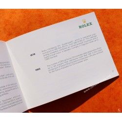 BOOKLET MANUAL ROLEX "YOUR ROLEX OYSTER" 1989