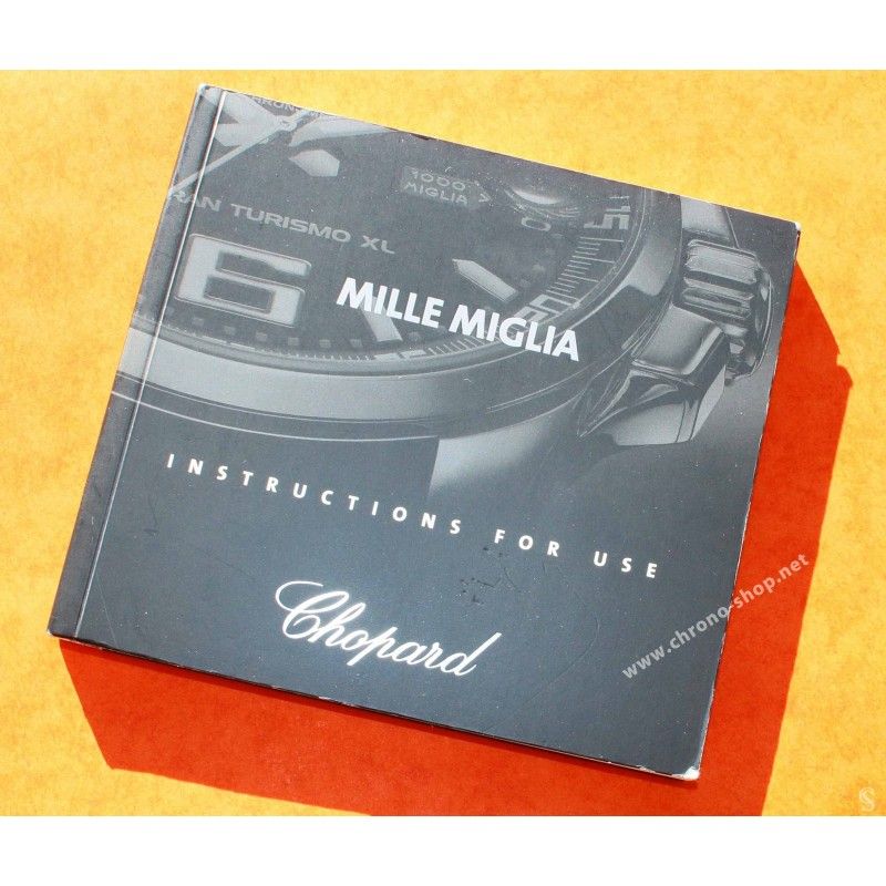 Chopard Rare MILLE MIGLIA Chronograph Watch Instructions paper Book COSC Certificate booklet Guarantee paperwork