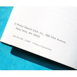 Rolex Rare livret, manual, notice, mode d'emploi Langue anglais montres Datejust année 2005