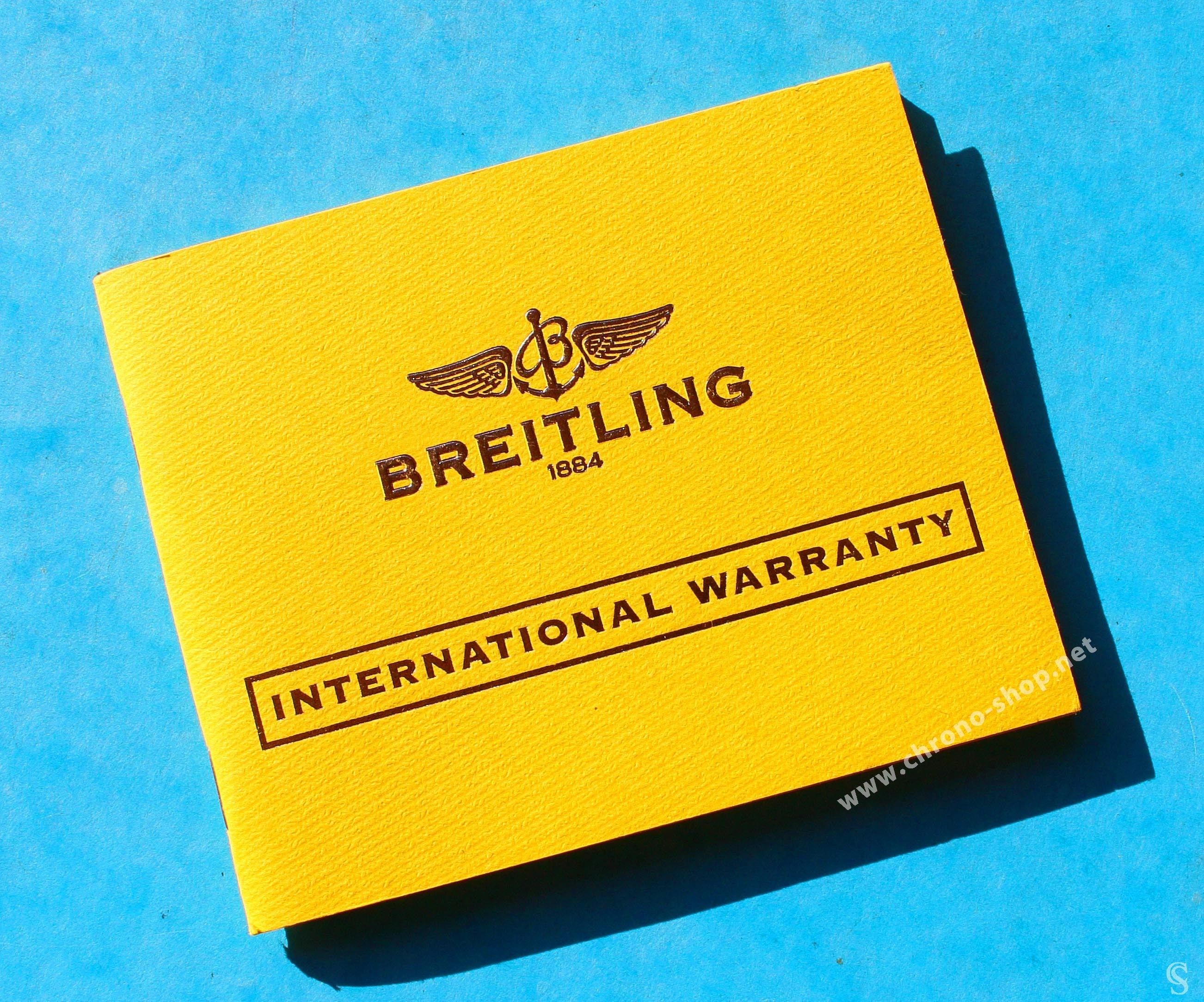 Livret De Garantie International Breitling - Document D'occasion Pour Montre