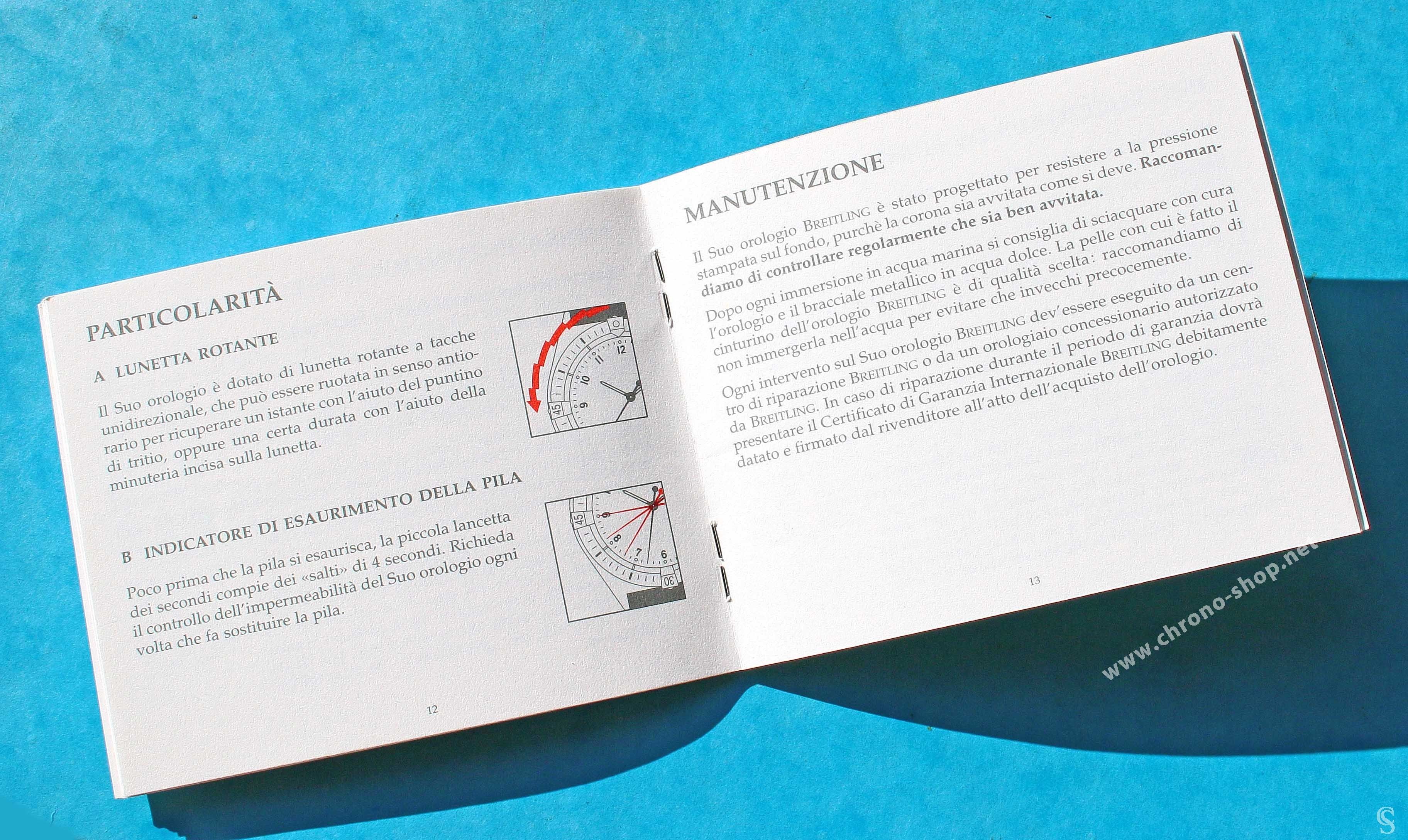 Orig Authentic Breitling International Warranty booklet Navitimer, Cosmonaute, Chronomat, Emergency