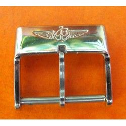 Authentic Breitling SS Buckle bracelet strap leather rubber 18mm inside measurement