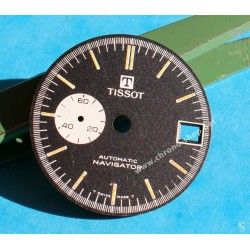 Rare Cadran noir & blanc Montres vintages Tissot Navigator Chronograph avec calibre Lemania 1343