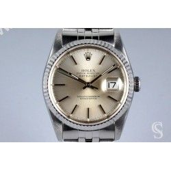 GENUINE MENS ROLEX DATEJUST 16220 ENGINE TURNED BEZEL FLUTED Stainless Steel S/S Watch Bezel Part Ø34.50mm