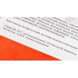 Rolex livret, manuel, notice, mode d'emploi 2015 Langue anglais montres Oyster Perpetual Datejust 36mm