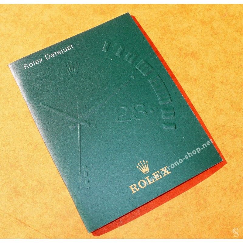 Rolex Rare livret, manual, notice, mode d'emploi Langue anglais montres Datejust année 2000