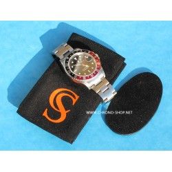 Original CHRONO-SHOP Suede black orange  velvet pouch traveler's case IWC, Rolex, Tissot, Tag heuer, omega, breitling