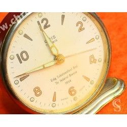 Antique 1940s SWISS ORIS alarm clock Art Deco Desk Table Collectors Watch
