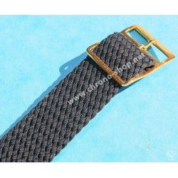 ACCESSOIRE BRACELET TRESSE NOIR VINTAGE MONTRES PLONGEE NATO 18mm AVEC BOUCLE ARDILLON