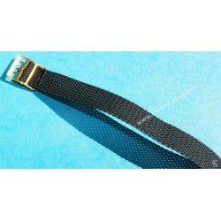 ACCESSOIRE BRACELET TRESSE NOIR VINTAGE MONTRES PLONGEE NATO 18mm AVEC BOUCLE ARDILLON