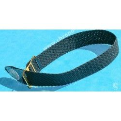 ACCESSOIRE BRACELET TRESSE NOIR VINTAGE MONTRES PLONGEE NATO 18mm AVEC BOUCLE ARDILLON