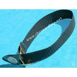 ACCESSOIRE BRACELET TRESSE NOIR VINTAGE MONTRES PLONGEE NATO 18mm AVEC BOUCLE ARDILLON