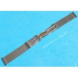 NSA Rare 70's New, NOS Swiss band Ssteel Watch Sport Bracelet Favre Leuba Deep Blue Sea Sky Bathy Heuer, 24mm ends